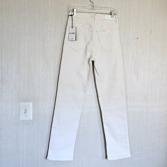 RE/DONE Originals 70's Straight Jean Vintage White - sz 26 NWT (FLAWS) - Picture 3 of 11